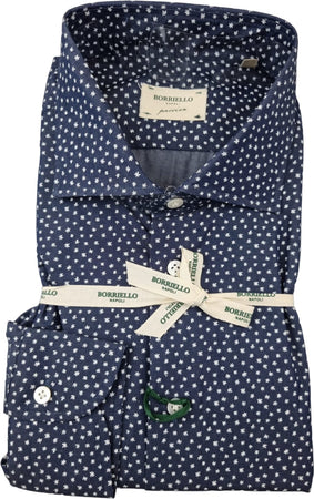 Camicia uomo Borriello - Stelle - Blu notte
