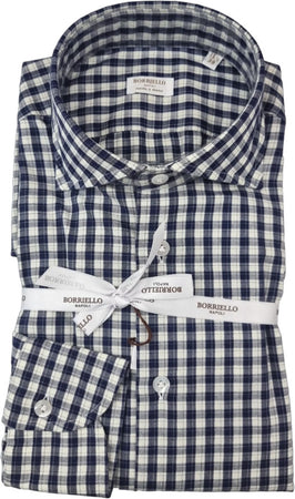 Camicia uomo Borriello Napoli -  Collo francese - quadri