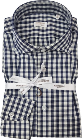 Camicia uomo Borriello Napoli -  Collo francese - quadri
