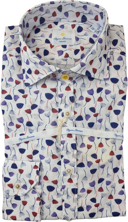 Camicia uomo Edizioni Limonaia - fiori - Bianco