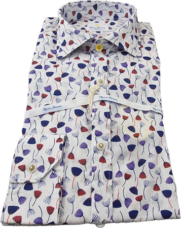 Camicia uomo Edizioni Limonaia - fiori - Bianco