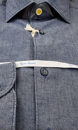 Camicia uomo Edizioni Limonaia - tinta unita - indaco