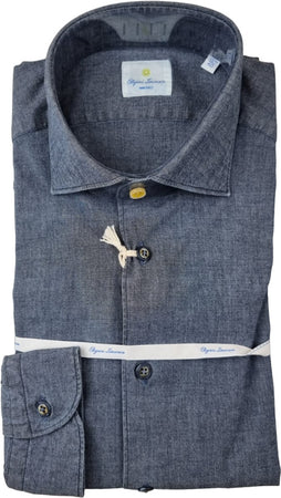 Camicia uomo Edizioni Limonaia - tinta unita - indaco