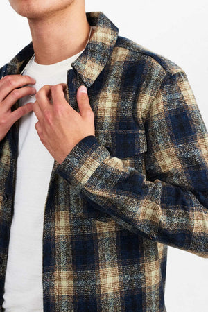 Camicia Uomo Flanella Anerkjendt Aklion Thick Check Overshirt Camicia Fantasia Quadri Moda/Uomo/Abbigliamento/T-shirt polo e camicie/Camicie casual Snotshop - Roma, Commerciovirtuoso.it