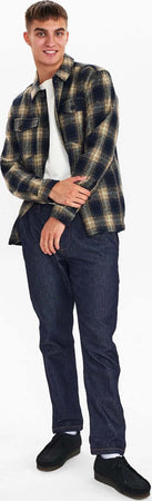 Camicia Uomo Flanella Anerkjendt Aklion Thick Check Overshirt Camicia Fantasia Quadri Moda/Uomo/Abbigliamento/T-shirt polo e camicie/Camicie casual Snotshop - Roma, Commerciovirtuoso.it