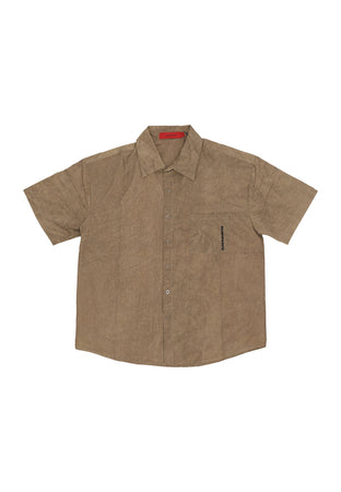 ACUPUNCTURE Camicia Manica Corta Uomo Acu Shirt Khaki da uomo
