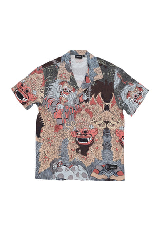 DOLLY NOIRE Camicia Manica Corta Uomo Barong and Rangda Bowling Shirt Multi da uomo
