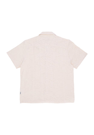 ARTE Camicia Manica Corta Uomo Crochet Shirt Cream da uomo