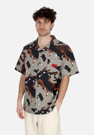PROPAGANDA Camicia Manica Corta Uomo Desert Commando Shirt Camo da uomo