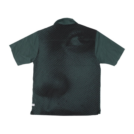 THE HUNDREDS Camicia Manica Corta Uomo Face Woven Forest Green da uomo
