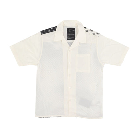 THE HUNDREDS Camicia Manica Corta Uomo Face Woven Off White da uomo