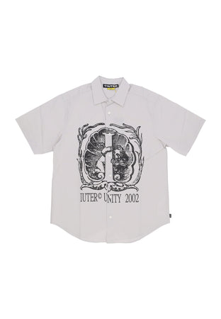 IUTER Camicia Manica Corta Uomo Mith Regular S/s Shirt Ice da uomo