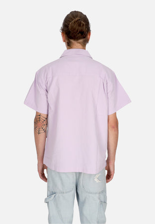 OBEY Camicia Manica Corta Uomo Sunrise Woven Shirt Orchid Petal da uomo