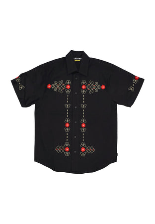 IUTER Camicia Manica Corta Uomo Western S/s Shirt Black da uomo
