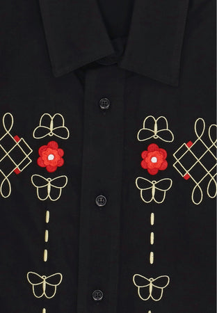 IUTER Camicia Manica Corta Uomo Western S/s Shirt Black da uomo