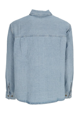 OBEY Camicia Manica Lunga Uomo Bigwig Dean Denim Woven Light Indigo da uomo