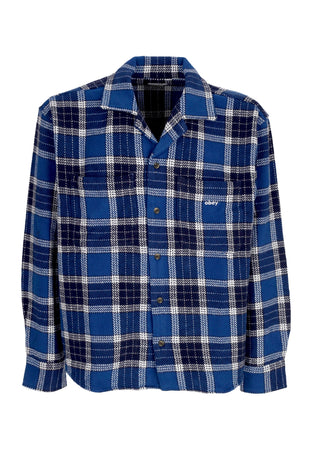 OBEY Camicia Manica Lunga Uomo Bigwig Picture Woven Limoges Multi da uomo