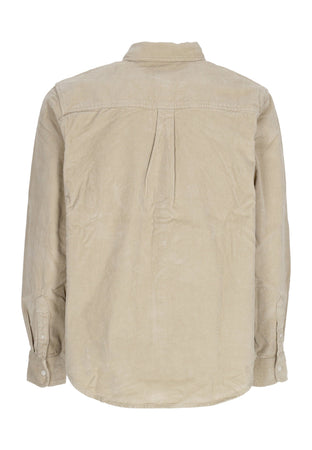 OBEY Camicia Manica Lunga Uomo Grafton Cord Woven Abbey Stone da uomo