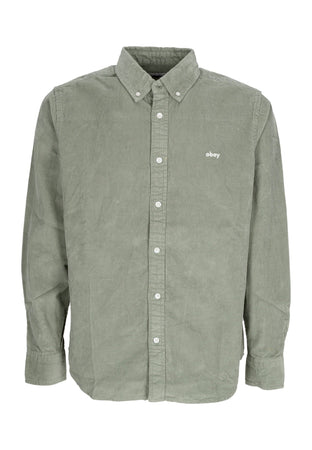 OBEY Camicia Manica Lunga Uomo Grafton Cord Woven Laurel Wreath da uomo