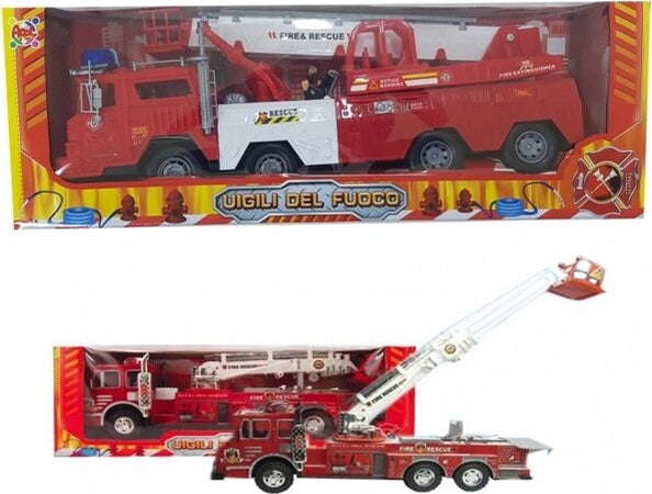 Camion-Pompieri-Vigili-Fuoco-50cm-Luci-Scala-Allungabile-Girevole-Gioco-Bambini