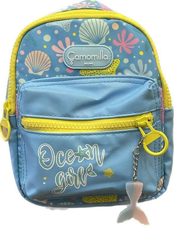 Camomilla Zainetto per Bambine Small Backpack Ocean Girl Seven Zaino Piccolo Con Zip