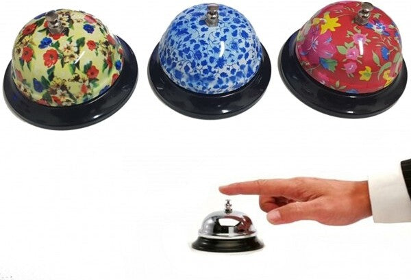 Campanello-Da-Banco-O-Tavolo-Floreale-Per-Hotel-Reception-Ristorante-Negozio-Cucina
