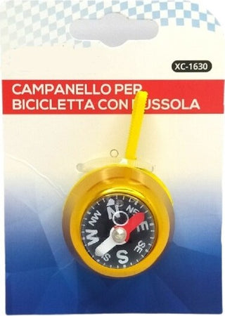 Campanello-Per-Bicicletta-Bici-Con-Bussola-Per-Manubrio-Vari-Colori-Xc-1630