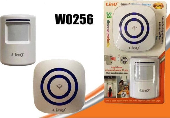 Campanello-Wireless-Senza-Fili-38-Melodie-Sensore-Infrarossi-Per-Case-Uffici-W0256