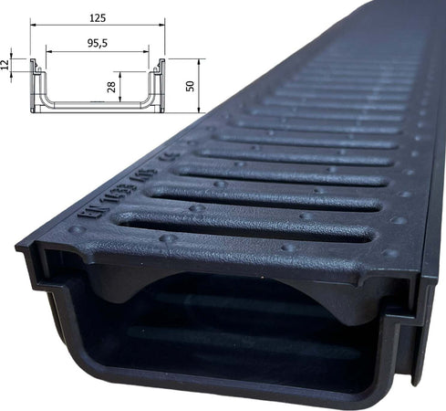 Canaletta-di-scolo-acqua-carrabile-in-PP-PE-con-griglia-PP-PE-125x50-Kit-3-pz