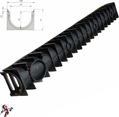 Canaletta-scolo-acqua-piovana--carrabile-in-PP-PE-con-griglia-zincata-12X92-kit-3pz