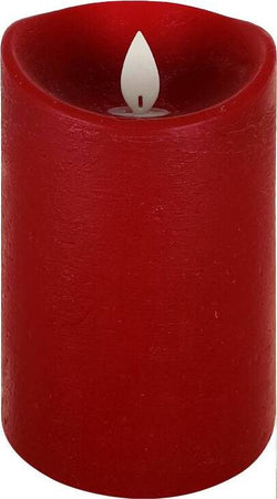 Candela in cera Rossa con luce a led effetto realistico h 10 cm Casa e cucina/Decorazioni per interni/Candele e portacandele/Candele/Candele a colonna MagiediNatale.it - Altamura, Commerciovirtuoso.it