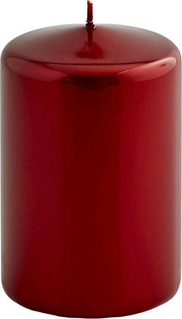 Candela metallica moccolo a forma cilindrica colore rosso per interno Ø8 cm Casa e cucina/Decorazioni per interni/Candele e portacandele/Candele/Candele a colonna MagiediNatale.it - Altamura, Commerciovirtuoso.it