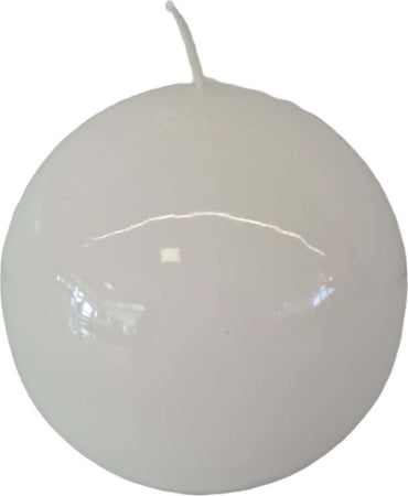 Candela palla in cera laccata ø 10 cm decorazione luminosa ambiente. Casa e cucina/Decorazioni per interni/Candele e portacandele/Candele/Lumini La Zappa - Altamura, Commerciovirtuoso.it