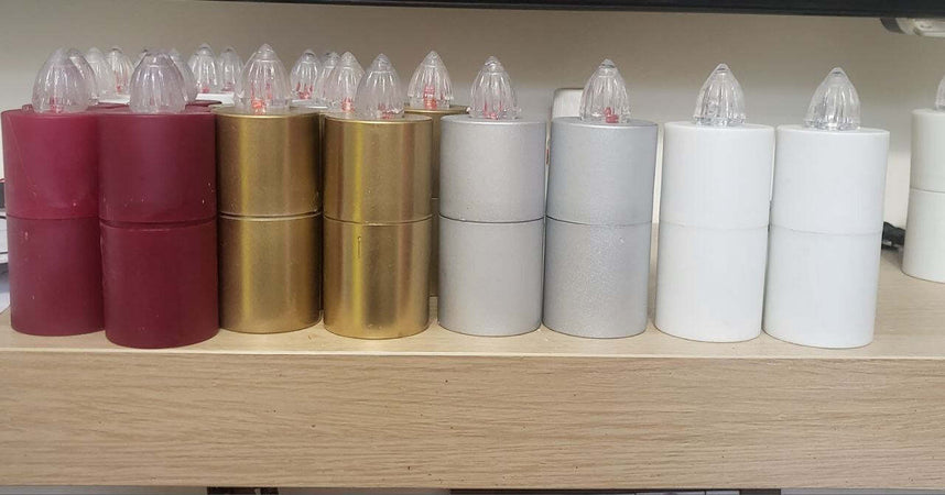 CANDELA VOTIVA A BATTERIE SOSTITUIBILI COLORE ARGENTO
