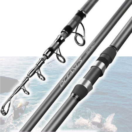 Canna-Da-Pesca-Telescopica-Ultra-Leggera-In-Fibra-2,7-Mt-Mare-Spinning-Lago