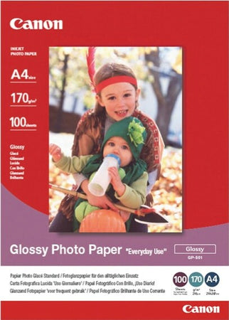 Canon - Carta lucida fotografica GP-501 - A4 - 100 Fogli - 0775B001 Cancelleria e prodotti per ufficio/Carta blocchi e quaderni/Carta/Carta per fotocopiatrici e stampanti/Carta per fotocopiatrice e multiuso Eurocartuccia - Pavullo, Commerciovirtuoso.it