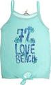 Canotta Bambina Estiva Azzurra Stampata Maglia Senza Maniche Bimba Canottiera Estate Spiaggia Turchese 90% Cotone t-shirt bambina/ragazza Piccole Canaglie - Tropea, Commerciovirtuoso.it