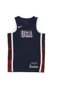 Nike Canotta Basket Uomo Limited Road Basketball Jersey Team Usa Obsidian/white da uomo