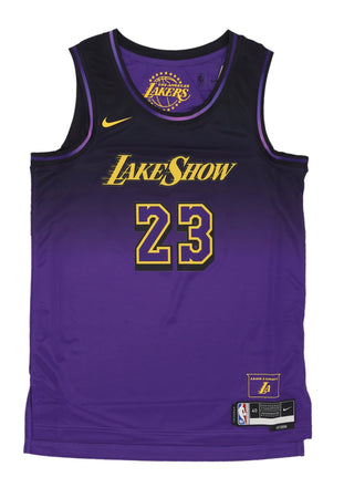 NIKE NBA Canotta Basket Uomo Nba City Edition 2024/25 Dri-fit Swingman Jersey No 23 Lebron James Loslak Field Purple da uomo