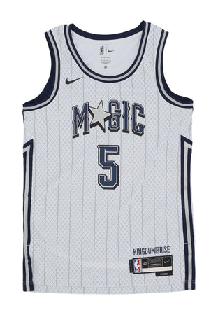 NIKE NBA Canotta Basket Uomo Nba Dri Fit Swingman Jersey No 5 Paolo Banchero Orlmag Pure Platinum da uomo