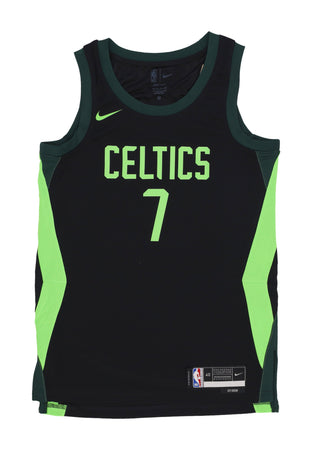 NIKE NBA Canotta Basket Uomo Nba Dri Fit Swingman Jersey No 7 Jaylen Brown Boscel Black/pro Green da uomo