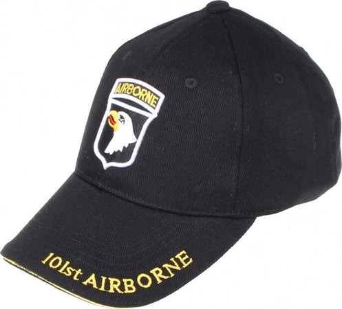 Cappello Unisex Frontino Airborne Nero Stemma Aquila in Cotone Con Visiera Moda/Uomo/Accessori/Cappelli e cappellini/Cappellini da baseball Il Distintivo - Pesaro, Commerciovirtuoso.it