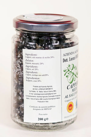 Capperi Medi Dop Sottosale Di Salina 3 vasetti di Vetro Da 200g cadauno Azienda Agricola Dott. Lorenzo Mirabito
