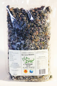 Capperi Medi Dop Sottosale Di Salina In 3 Buste Da 1 Kg cadauna Azienda Agricola Dott. Lorenzo Mirabito