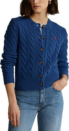 Cardigan Ralph Lauren Donna Trecce Con Logo E Bottoni Moda/Donna/Abbigliamento/Maglioni e cardigan/Cardigan Euforia - Bronte, Commerciovirtuoso.it