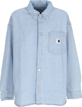 CARHARTT-WIP-Camicia-Manica-Lunga-Donna-W-Alta-Shirt-Jacket-Blue-Stone-Bleached-da-donna