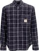 CARHARTT-WIP-Camicia-Manica-Lunga-Uomo-L/s-Flint-Shirt-Wiley-Check/vulcan-Rinsed-da-uomo