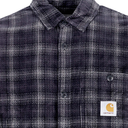 CARHARTT-WIP-Camicia-Manica-Lunga-Uomo-L/s-Flint-Shirt-Wiley-Check/vulcan-Rinsed-da-uomo