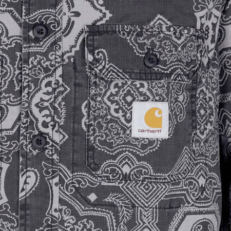 CARHARTT-WIP-Camicia-Manica-Lunga-Uomo-Verse-L/s-Shirt-Black-Heavy-Stone-Wash-da-uomo