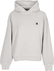 CARHARTT-WIP-Felpa-Leggera-Cappuccio-Donna-W-Hooded-Nelson-Sonic-Silver-Garment-Dyed-da-donna